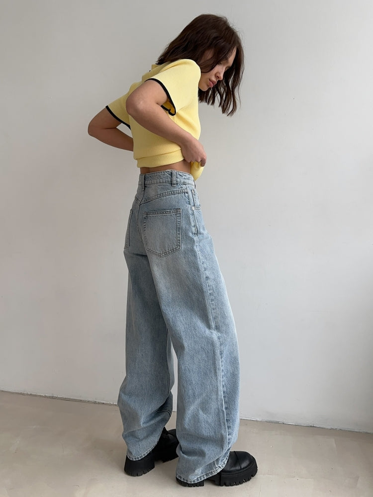 Contrast Trim Knit Top