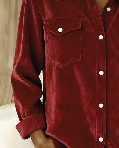 Stella® | Long-Sleeve Shirt with Lapel and Button Placket