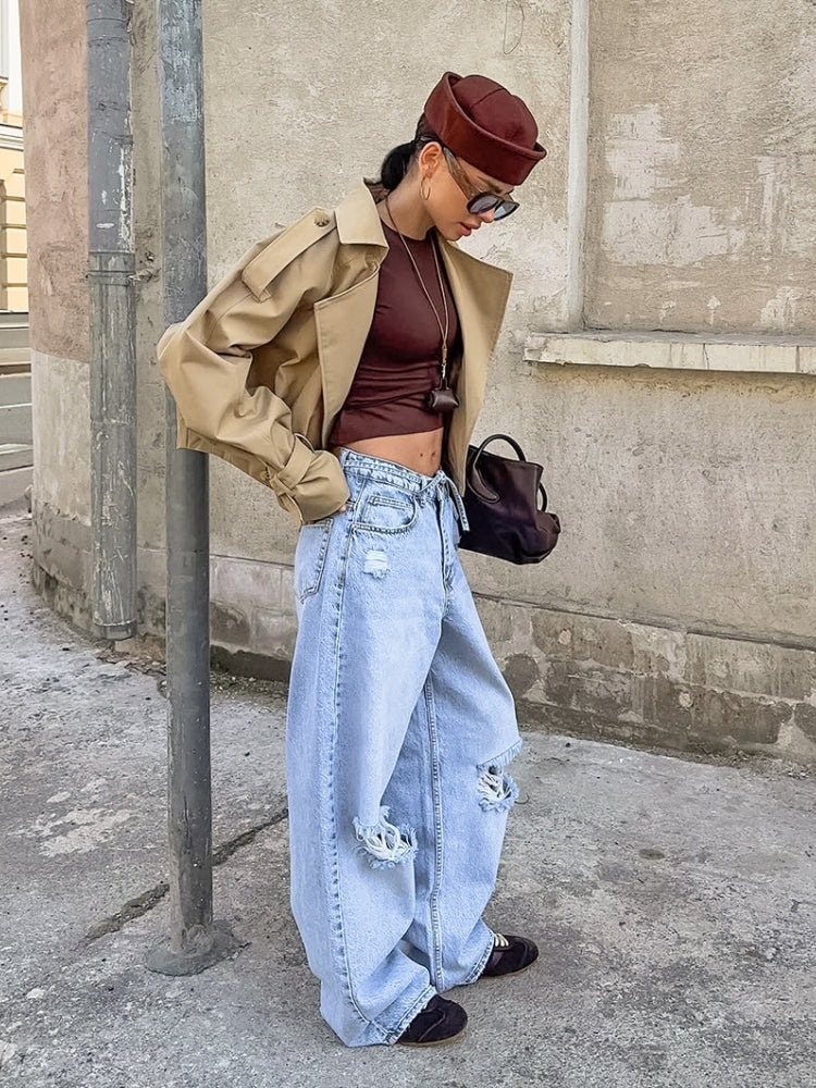 Double-Breasted Trench Jacket