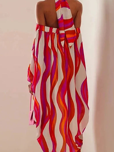 Halter Swimsuit and One Shoulder Bikini