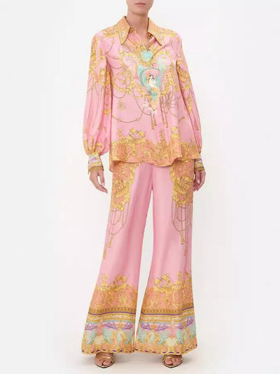 Pink Tropical Print Set