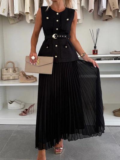 Tweed Vest & Tulle Skirt Set