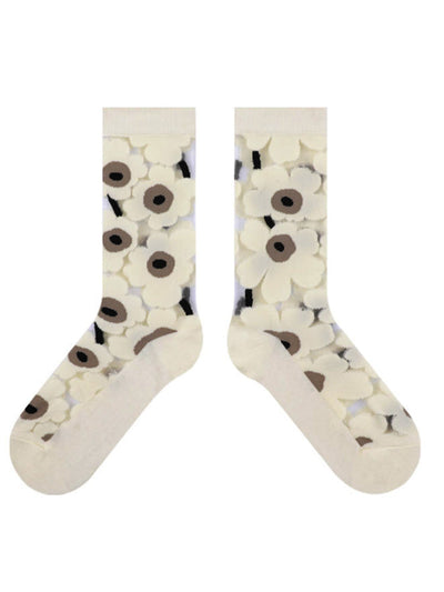 Patchwork Flower Crystal Socks