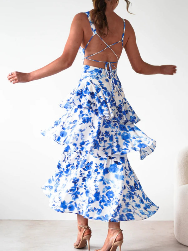 Floral V-Neck Slip Dress