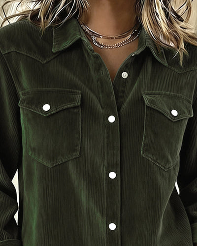 Stella® | Long-Sleeve Shirt with Lapel and Button Placket