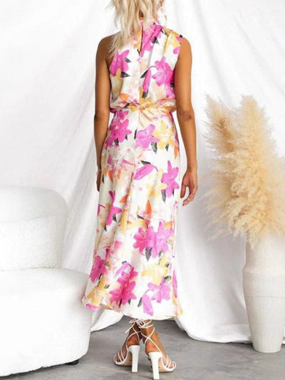 Floral Sleeveless Midi Dress