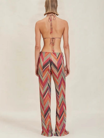 Beach Print Tie-Waist Set