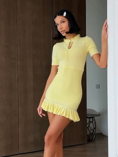 Lace Trim Bodycon Dress