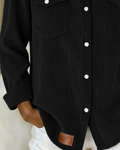 Stella® | Long-Sleeve Shirt with Lapel and Button Placket