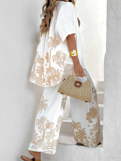 Casual Linen Shirt & Pants