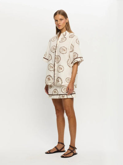 Refined Linen Shirt & Skirt