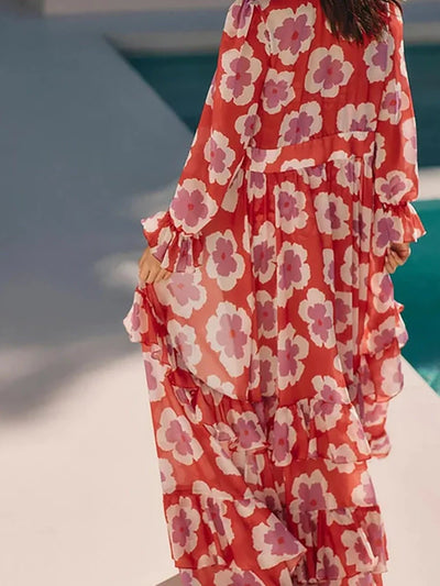 Halter Neck Printed Bikini Set