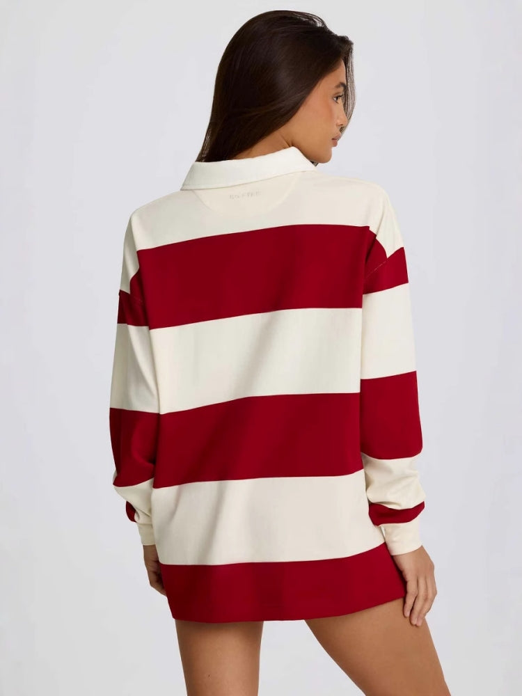 Striped Long Sleeve Knit Top