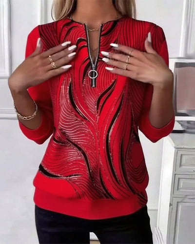 Stella® | Casual Printed Zip Sweatshirt