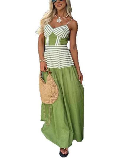 Backless Print Slip Dress