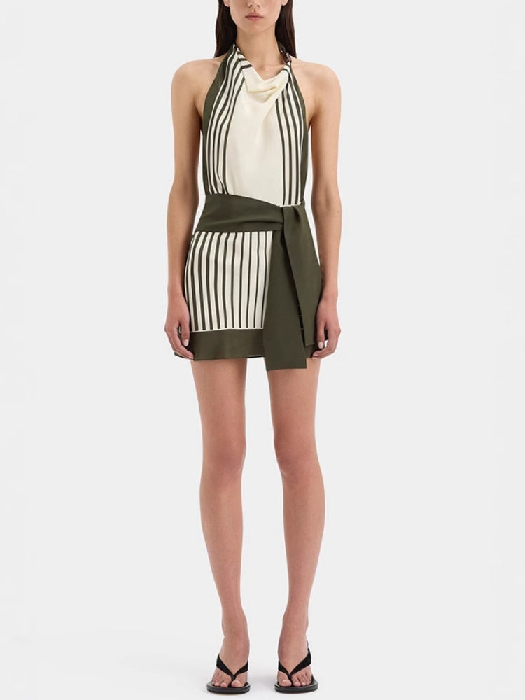 Summer Contrast Panel Dress