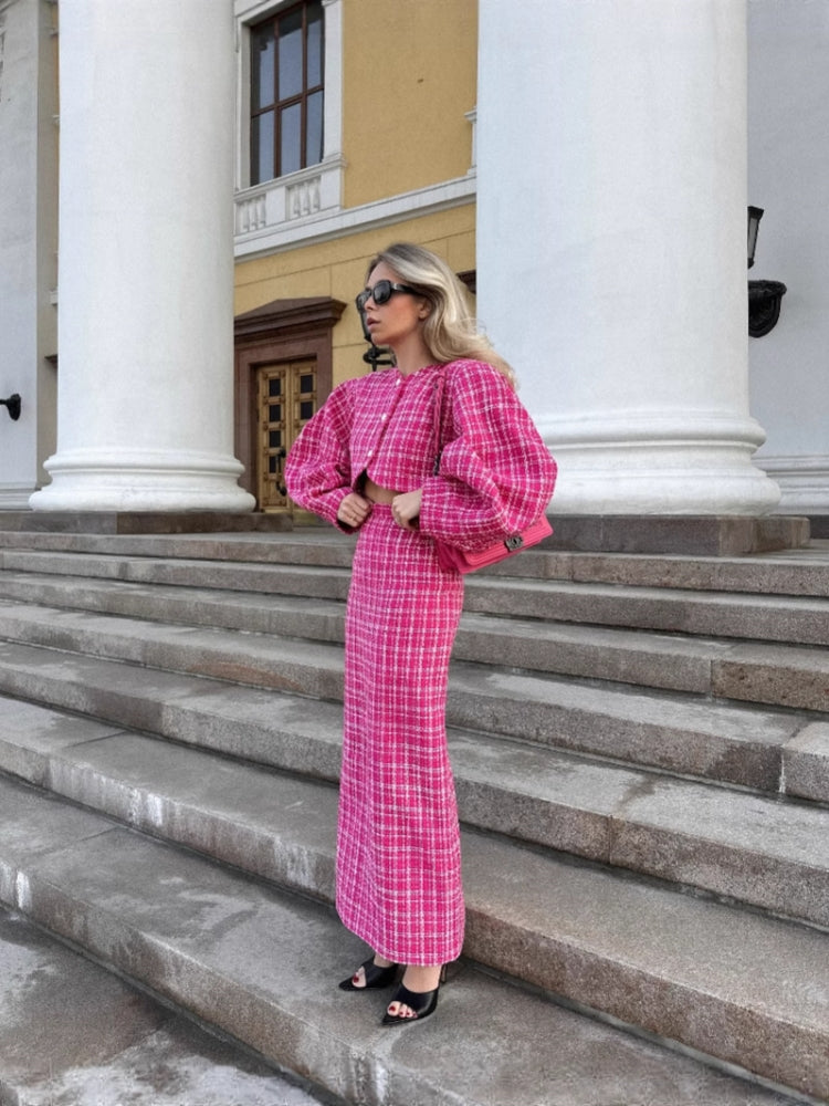 Autumn Checkered Suit