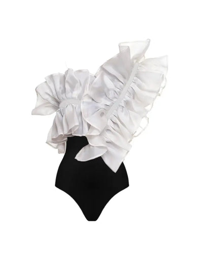 Lace Mesh Retro One Piece Swimsuit