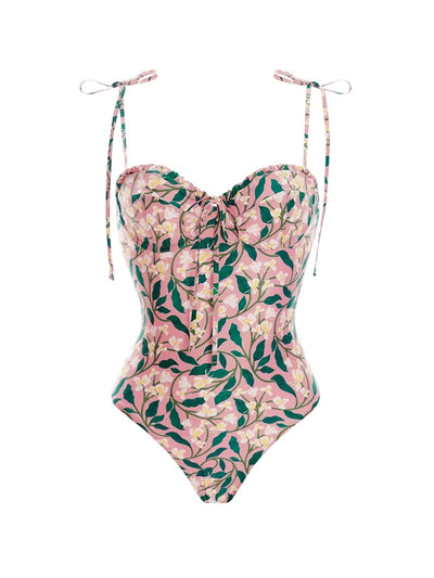 Ruffle High-Waist Floral Bikini Set
