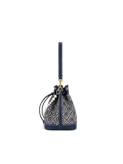 Jacquard Star Crossbody Bucket Bag