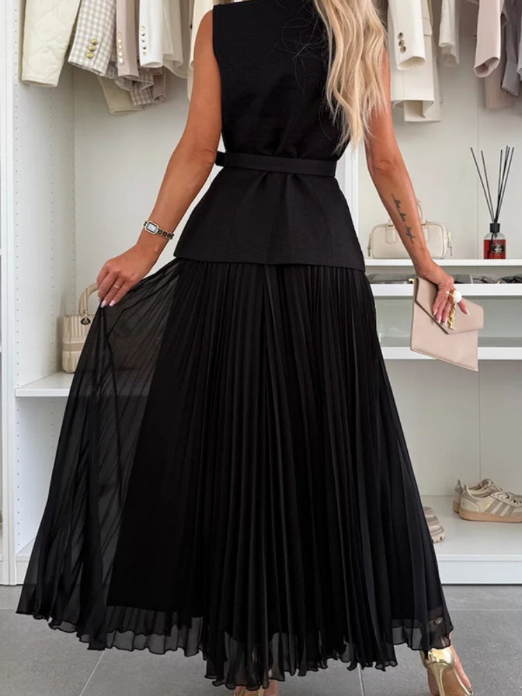 Tweed Vest & Tulle Skirt Set