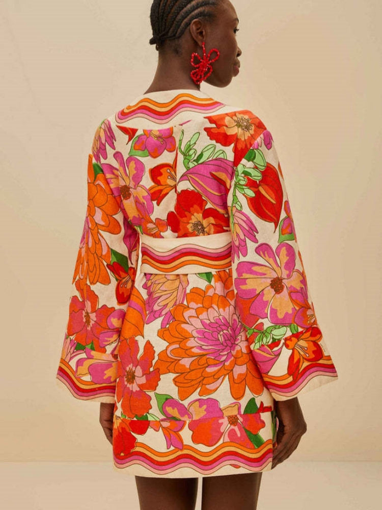 Casual Belted Linen Dress