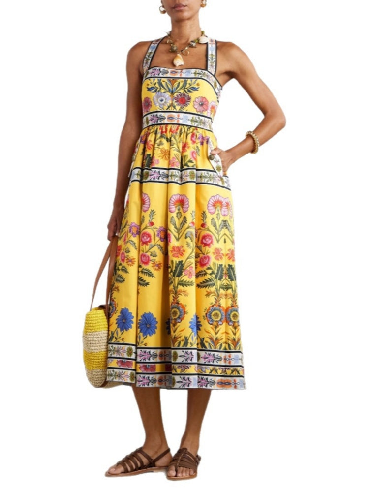 Casual Strapless Midi Dress