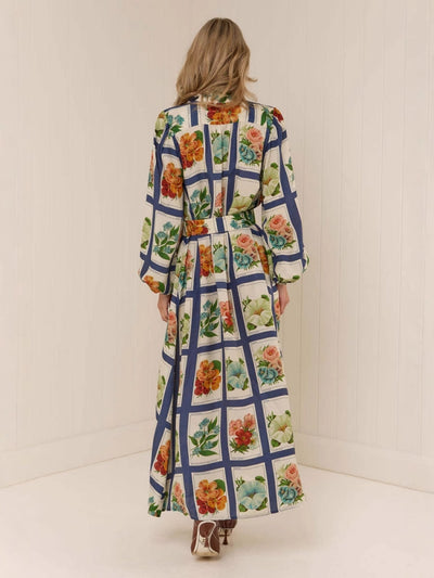 Elegant Stand Collar Maxi