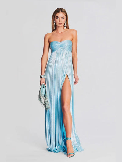 Sophisticated Knotted Slit Evening Gown