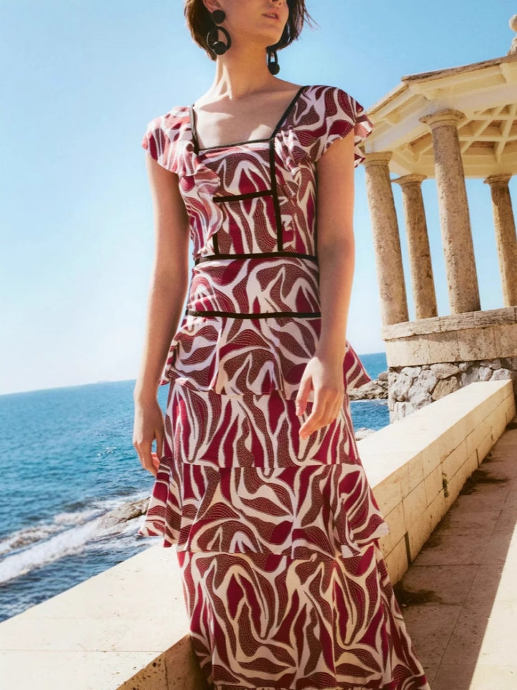 Short Sleeve Floral Dress