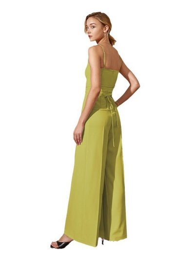 High-End Solid Waist Jumpsuit