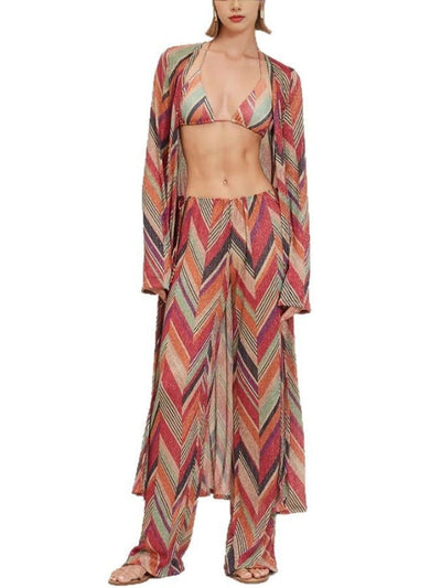 Beach Print Tie-Waist Set