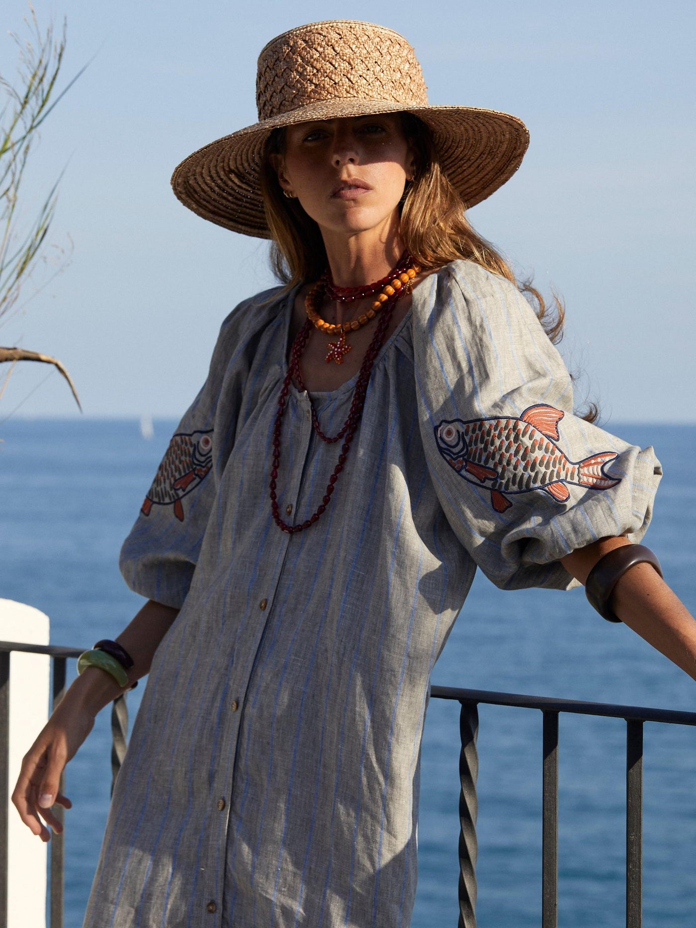 Melite Blue Midi Dress