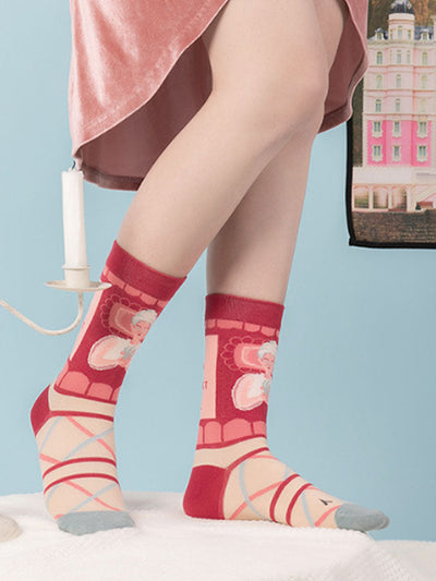 Cartoon Pattern Mid-Calf Socks