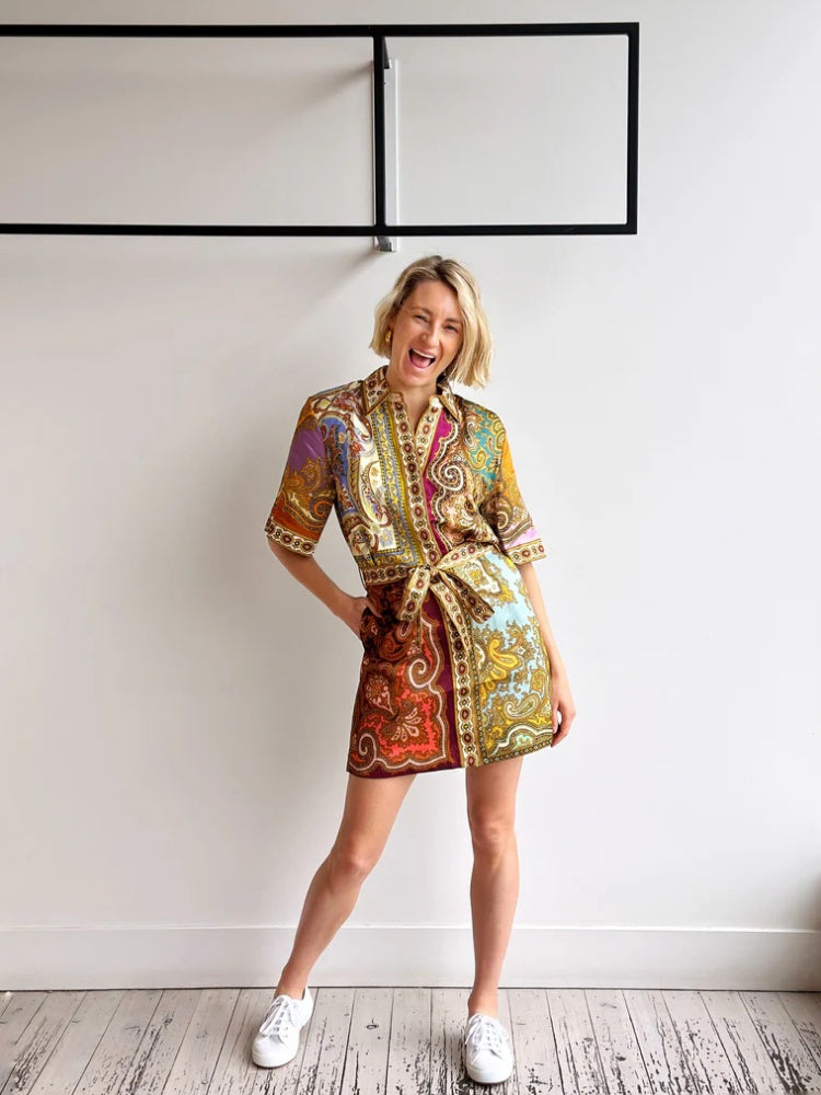 Shirt-Style Linen Dress