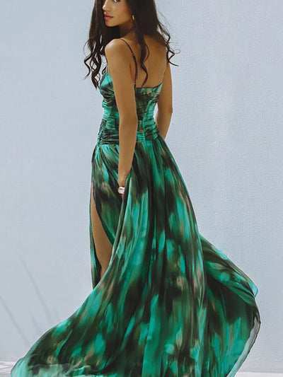 Ink Green Cutout Swimsuit Set