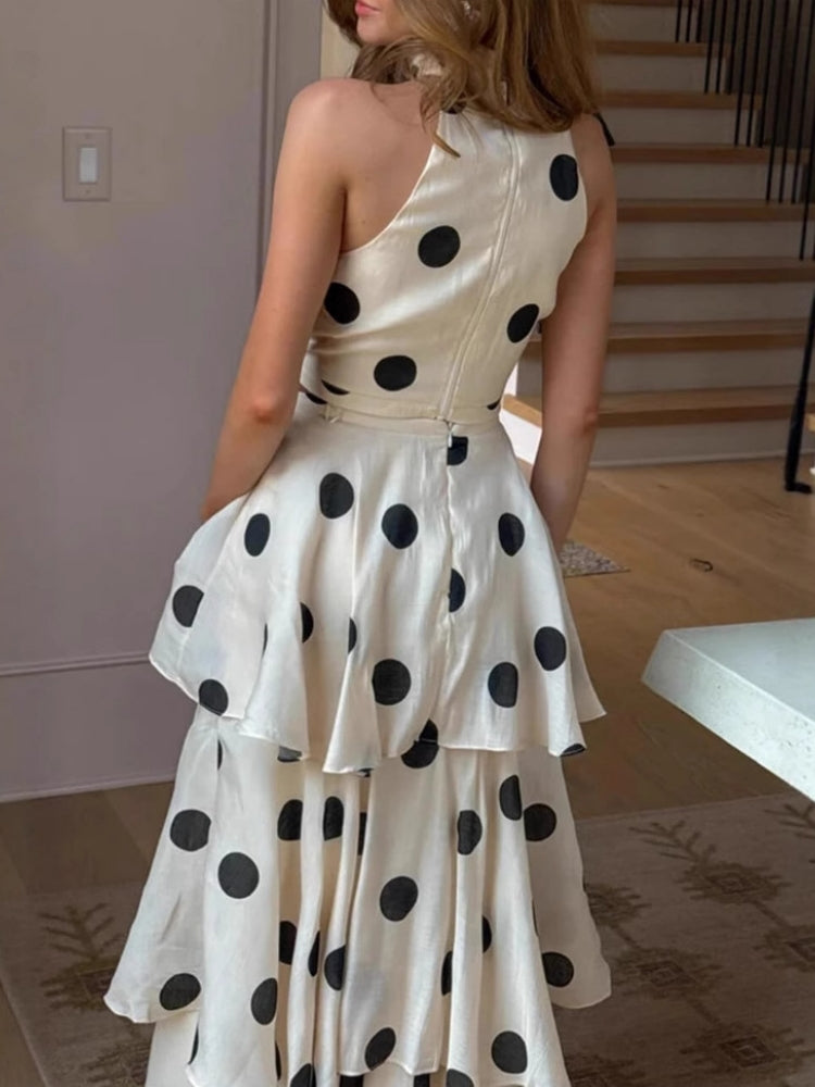 Polka Dot Cake Skirt Set