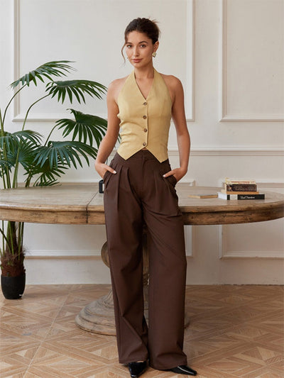 Sense of luxury  Halter Neck Vest Top