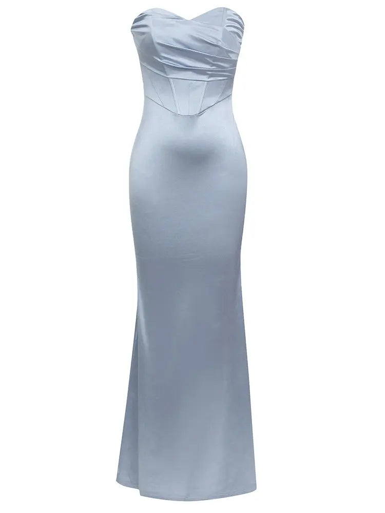 Strapless Fishtail Bodycon Evening Gown
