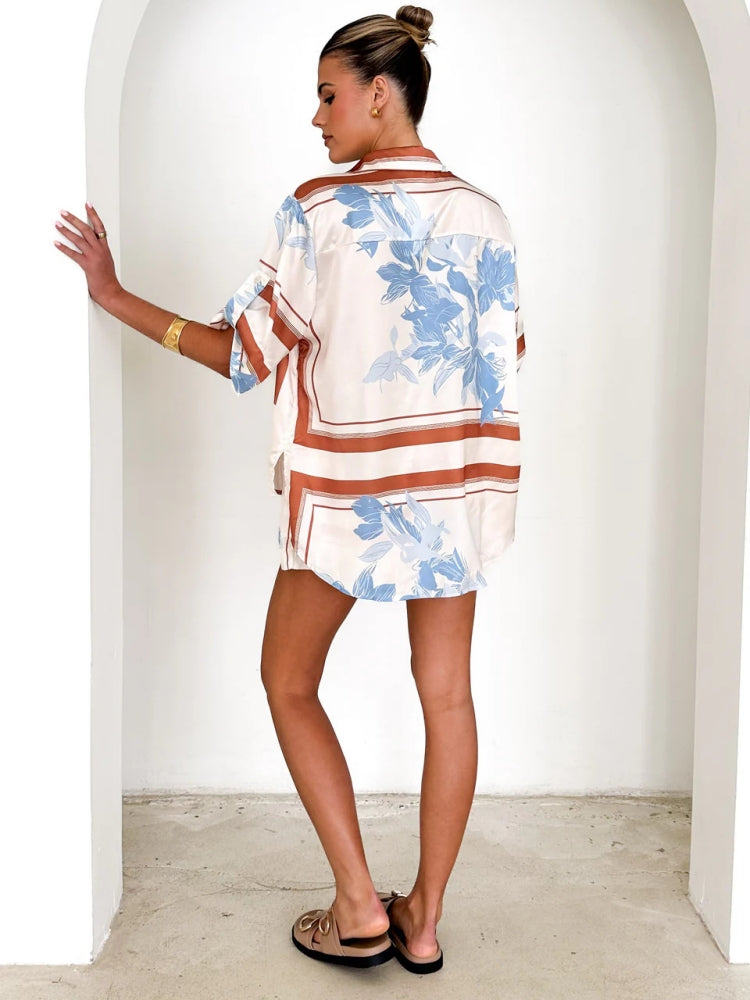 Printed Shirt & Shorts Set