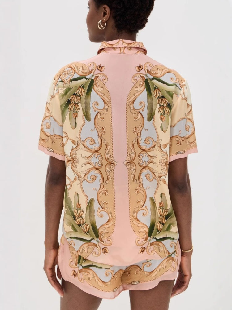 Elegant Linen Shirt & Shorts Set