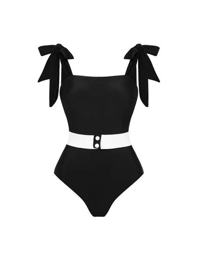 Reversible Vintage Print One Piece Swimsuit