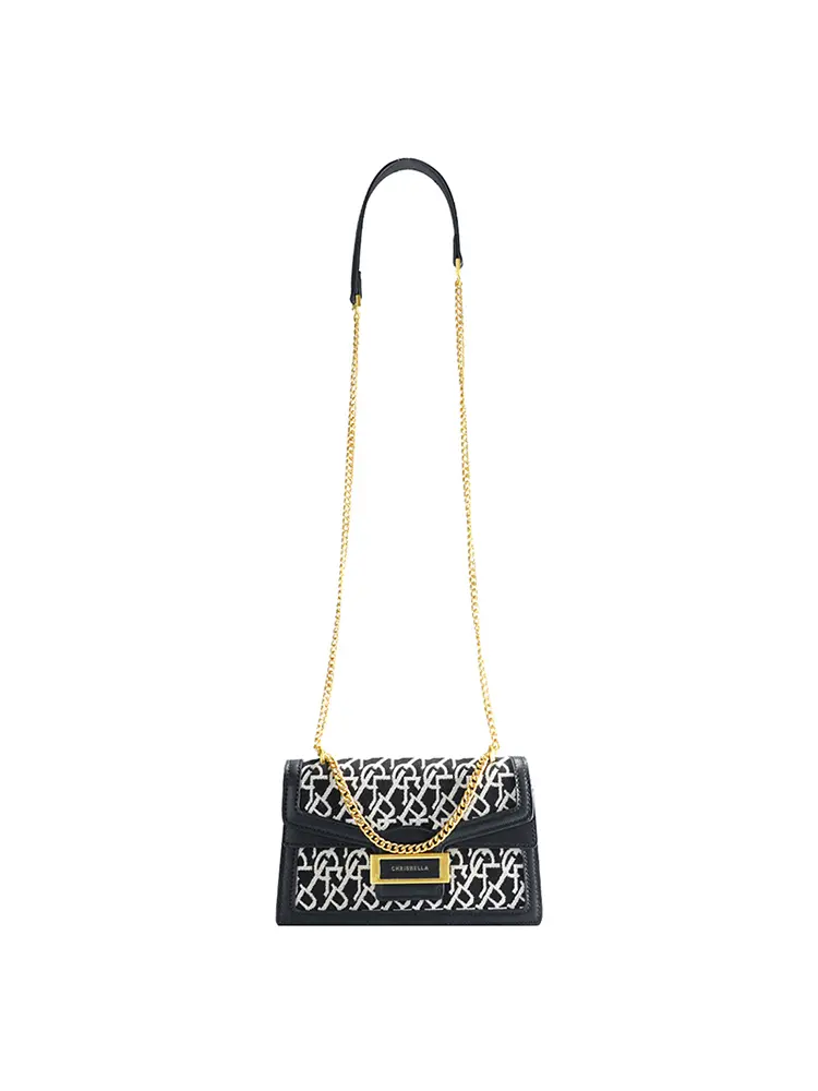 Jacquard Stitch Chain Dionysus Crossbody Bag