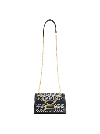 Jacquard Stitch Chain Dionysus Crossbody Bag