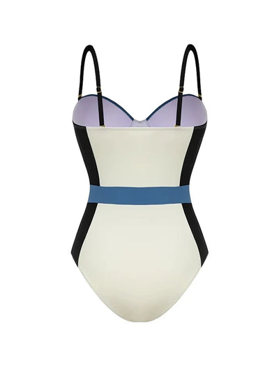 Colorblock Structured One Piece Swimsuit