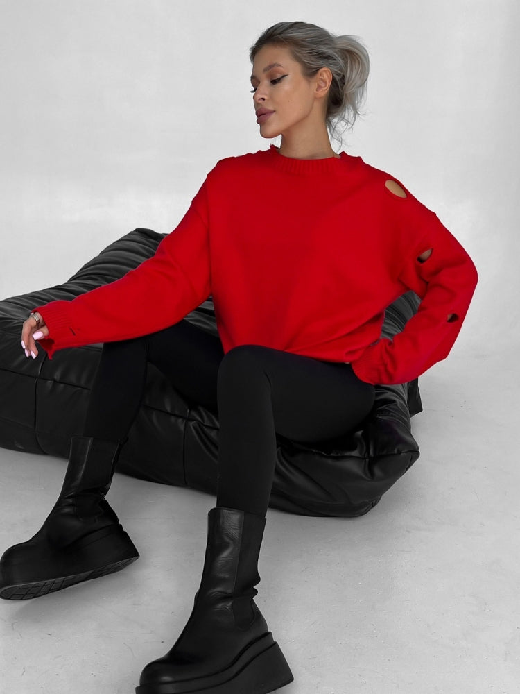 Distressed Oversized Knit