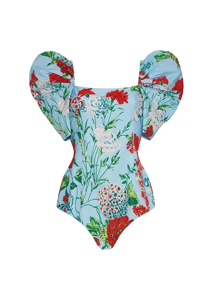 Lace Trim Tie-Up French Style Bikini Set