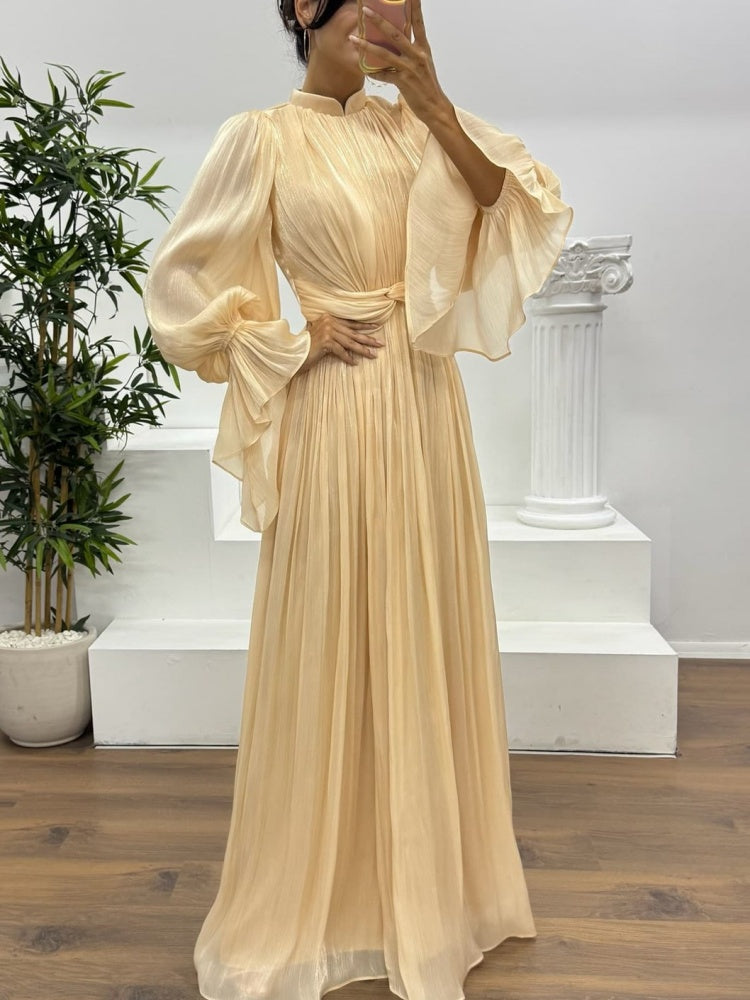 French  Inspired  Waist  Maxi Dress