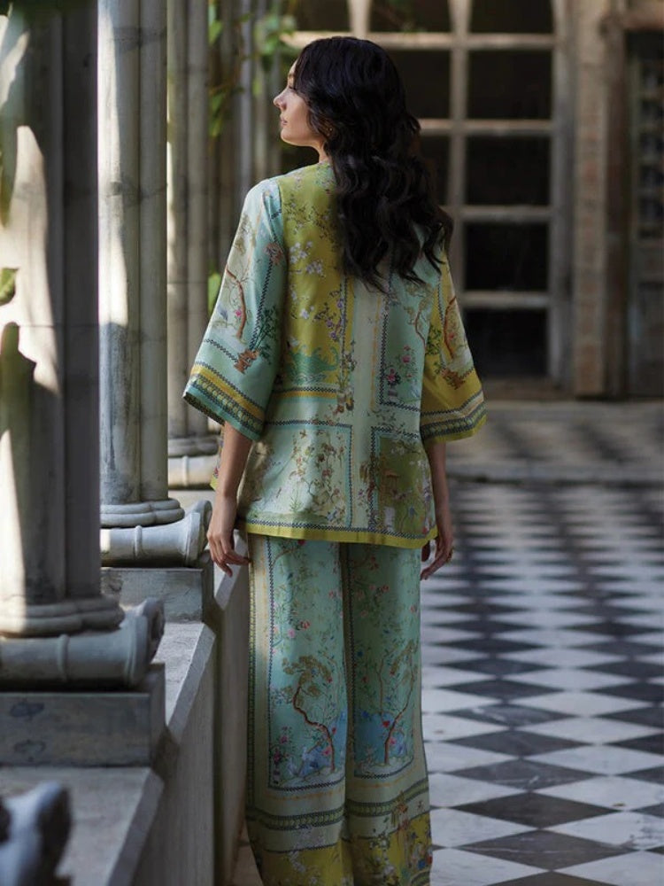 Flair Fusion Flowers Pants Set