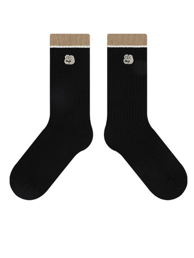 Cute Embroidered Letter Socks